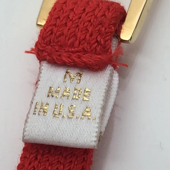 St John’s Chic Retro VTG thin elastic belt with gold buckle St John main image 3